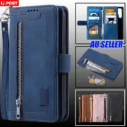 For Samsung S25 S24 FE S23 S22 S21 S20 Ultra Plus Case Leather Wallet Flip Cover