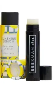 Beekman 1802 Sunshine Lemon Goat Milk Lip Balm 0.15 oz. New & Sealed