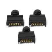 Elinz Trailer Plug 7 PIN Flat Plastic Connector Adaptor Socket Car Caravan Boat 3x