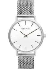 [TONY+WILL] Classic Mesh Watch in Silver