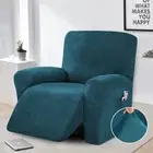 Velvet Plush Sofa Cover for Large Recliner Thick with Elastic Bottom Couch Cover