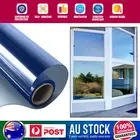 ONE WAY MIRROR TINT FILM 100cm×100cm Blue PET Sun Block Privacy Home Window