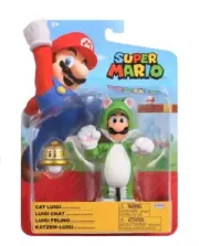 Nintendo Super Mario Cat Luigi Action Figure with Super Bell 4” Collectible NIB