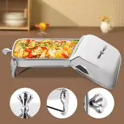 Stainless Steel Chafing Dishes 2.9L Silver Rectangle Buffet Set Tray With Warmer