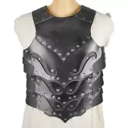 Elf Armor Medieval Leather Black Knight Cuirass LARP cosplay Christmas Gift SCA