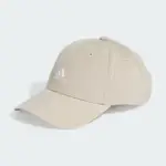 【ADIDAS 愛迪達】帽子 棒球帽 運動帽 遮陽帽 SMALL LOGO CAP 卡其 IY8785