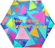 [miaozhen] custom UV 50+ umbrella compact Geometric Pattern Triangle Colorful Purple for heavy rain wind with patterned case customizable umbrellas for rain heavy auto open paraguas