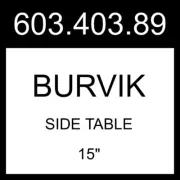 IKEA BURVIK Side Table White 15" 603.403.89