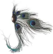 FOMIYES Peacock Feather Hair Clip Fascinator Hat 1920s Hair Accessories for Women Retro Wedding Carnival Party Hairpin Halloween Headpiece Green