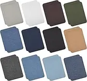 24Pcs Iron-on Patches Repair Patches for Clothing Self-Adhesive Square Felt Patches Iron on for Inside Jeans and Clothing Repair (9.5X 12.5cm)