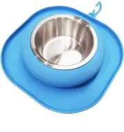 Petyouyou Spill Proof Dog Bowl with a Stainless Steel Bowl, No Splash Non-Ski...
