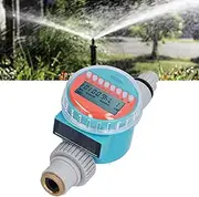 G1‑1/4 LCD Water Timer Automatic Spraying Watering Sprinkler Timer,with Solar Panel,Water Against,Adjustable Irrigation,Set Watering Time,for Garden Hose