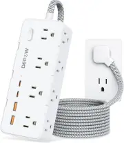 Power Strip Surge Protector, 5FT Braided Extension Cord with Multiple Outlets-8