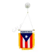 Puerto Rico Mini Banner / Puerto Rico Flag / Double Sided Mini Car Window Flag
