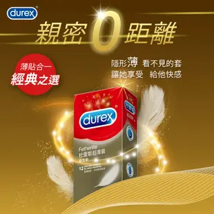 【Durex杜蕾斯】 超薄裝保險套12入x2盒（共24入）