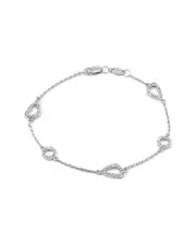 Silver 0.06 ct. tw. Diamond Bracelet