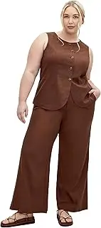 [City Chic] Women's Plus Size Vest - Vivien Linen