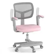 Giantex Swivel Kids Desk Chair Children Study Chair w/Adjustable Height Mesh Computer Chair Pink