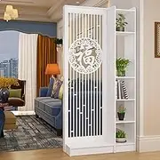 Wall Room Divider, Modern Wood Room Divider with Shelf, Freestanding Wood Room Divider Screen, Entry Hall Storage Rack, Room Separator Screen, Privacy Screens for Home(L 80cm/31.4in)