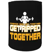 Alcohol Stubby Holder - Friends Ripped Together Fitness - Funny Novelty Birthday Gift Joke Beer