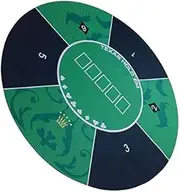 Flannel Surface Texas Hold Em Poker Mat with Carry Tube for Family Party Games Poker Accessories(Green)