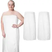 2 Pcs Towel Wrap for Women Lightweight Spa Robe with Adjustable Closure Elast...