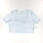 Arizona Jean Co Women's Short Sleeve Mesh Cropped Top Light Blue Size XL
