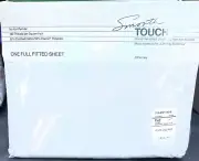 Vintage JC Penney WHITE Full Fitted Sheet Smooth Touch NEW in Plastic Martex