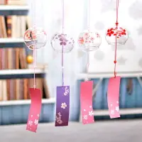 在飛比找樂天市場購物網優惠-風鈴 日式日本櫻花風鈴手工玻璃和風禮物掛件可愛小掛飾清新件臥