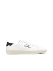 Saint Laurent Court Classic SL/06 Embroidered Sneakers in Smooth Leather