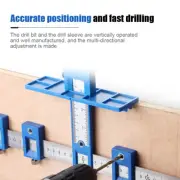Woodworking Drill Punch Locator Ruler Jig Drill Guide Cabinet Handle Template AU