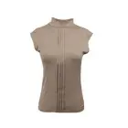 NWT Roni Ilan LIGHT BROWN Roni Ilan SAND SLEEVELESS TOP WITH PLEATS Size XS $405
