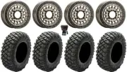 Metal FX Hitman Beadlock 15" Wheels Br 35" Crawler XG Tires Pioneer 1K / Talon