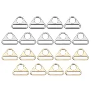 1.3 Inch 18 Pcs Triangle Buckle Adjuster for Bag Silver/Light Gold