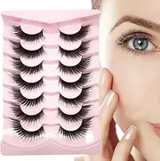 3D Faux Fake Eyelashes - Natural Curl Faux Lashes Set | Beginner Friendly Cosmetic Tool for Travel, Business Trip, Beauty Salon, Home