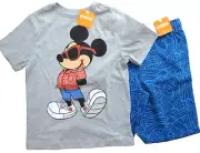Gymboree Disney Mickey Mouse Boys 7/8 Top & Shorts Outfit 2-PC NWT