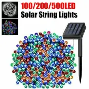 String Solar Powered 100/200/500 LED Fairy Lights Garden Christmas Waterproof AU