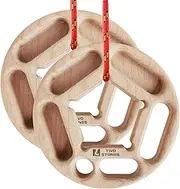 TWO STONES Portable Climbing Fingerboard,Pull Up Bar as Rock Climbing Training Board with Pockets, Non-Slip and Lightweight Climbing Fingerboard
