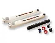 Redline Flight BMX Crank Set Ch-Mo White 175mm - Old School BMX Style