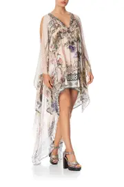 LONG SHEER OVERLAY DRESS KINDRED SKIES
