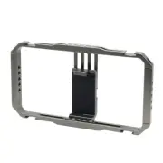 Smartphone Vlogging Cage With Cold Shoe For LED Light Tripod For Phone