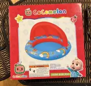 NEW-Cocomelon Toddler Inflatable Shaded Swimming Pool Ages 2+