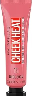 Maybelline New York, Gel-Based Blush, Dewy And Buildable, Cheek Heat, 8ml, 15 Nude Burn