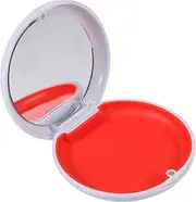 Annhua Dental Mouthguard Case Orthodontic Retainer Case with Mirror, Denture Holder Box Mouthpiece Case Partial Denture Case Nightguard Dental Box - White