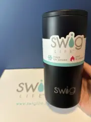Swig Life Skinny Can Cooler 12oz Insulated BLACK, NEW (Dishwasher Safe)