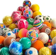Bouncy Balls in Bulk - Pack of 36 (1inch/27mm) Hi Bounce Ball Variety Assortment Mix, Colorful and Small Rubber Bouncing Balls for Kids Game Prizes, Party Favors and Vending Machines