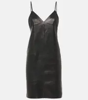 [Saint Laurent] Saint Laurent Leather slip dress UK 10 black