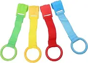 4pcs Baby Stand up Pull Rings Stroller Toy Infant Bed Pull Ring Safe Learning to Walk Toy