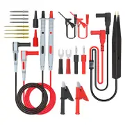 21 in 1 Multimeter Test Lead Kit Electrical Alligator Clip Test Probe Plug Set