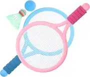 WHAMVOX 1Set Badminton Racket Badminton Kit with Rackets and Balls Lightweight Sports Equipment for Outdoor Family Fun Parent Interaction